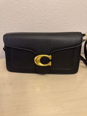 Coach Black Crossbody Bag with Gold 'C' Accent